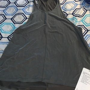 NWT lululemon High Neck Racerback Tank. Size 4. Dark olive
